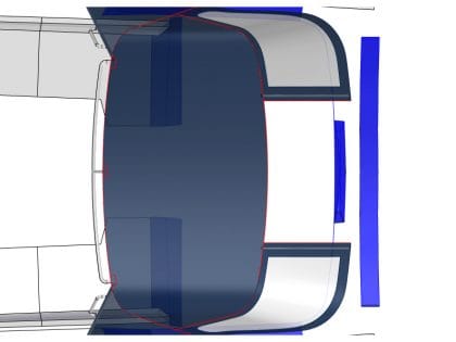 SH Plan showing centre Rolled Up in comparision to bar position