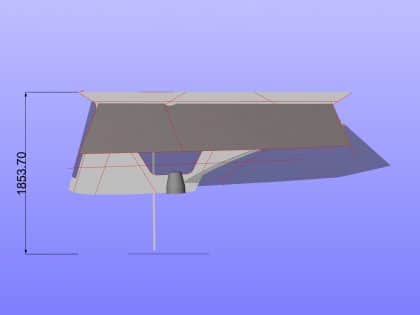 Approximate height from cockpit floor