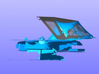 Side with Scanned Data showing Front Rolled & Wings Zip Removed