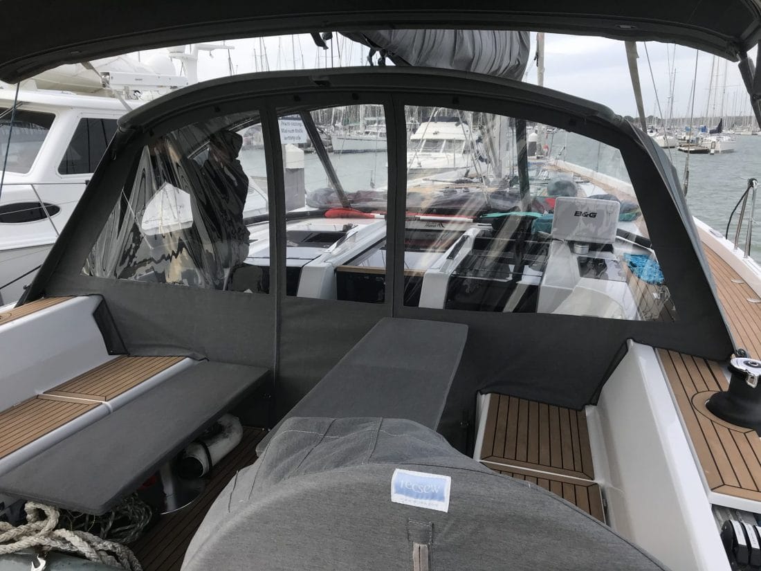 Hanse 575 Sprayhood Backdrop