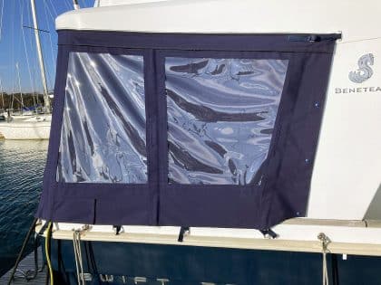 Beneteau Swift Trawler ST 34 Replacement Cockpit Enclosure with Internal Window Blinds to replace Factory Fit Original