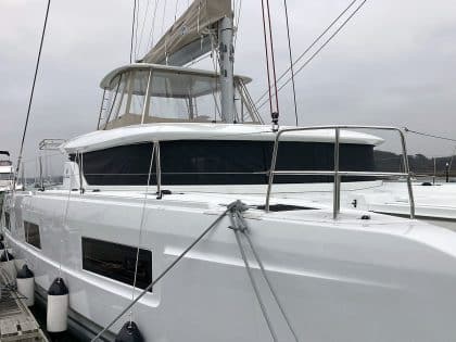 Lagoon 46 Mesh Window Covers in Soltis 86 Mesh