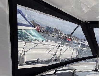Hanse 588 HT with Glass Windscreen Infill Panels to Hardtop