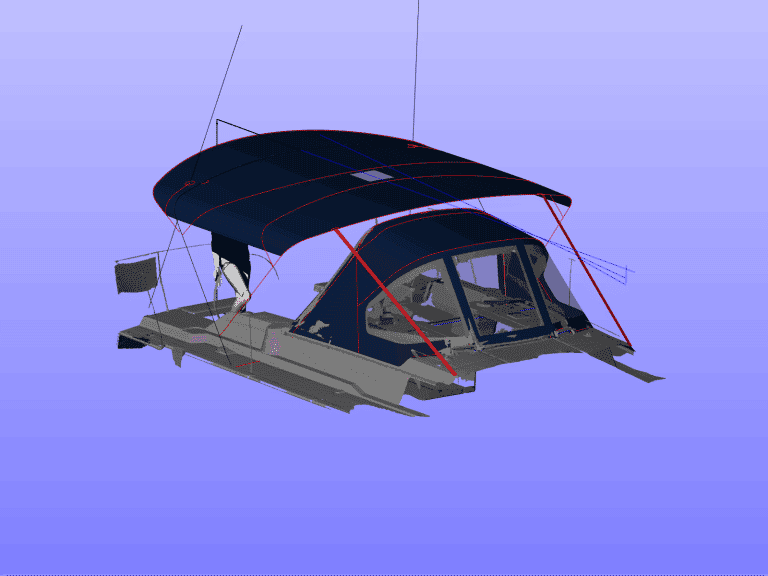 Bavaria C38 Bimini, 5 Bar Design