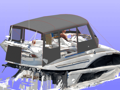 Flybridge Bimini Enclosure/Conversion – Fairline Phantom 43