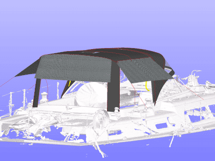 Neck shade and side shade panels Aft Corner